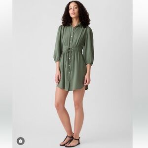 Gap Crinkle Gauze Shirtdress